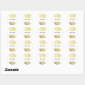 Sticker Rond Palm Tree Foliage or Foil Mariage Merci (Feuille)