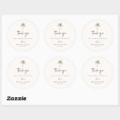 Sticker Rond Palm Tree Merci mariage Faveur (Feuille)