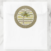 Sticker Rond Palm Tree Tropical (Sac)