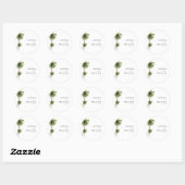 Sticker Rond Palm Trees Plage tropicale Destination Mariage (Feuille)