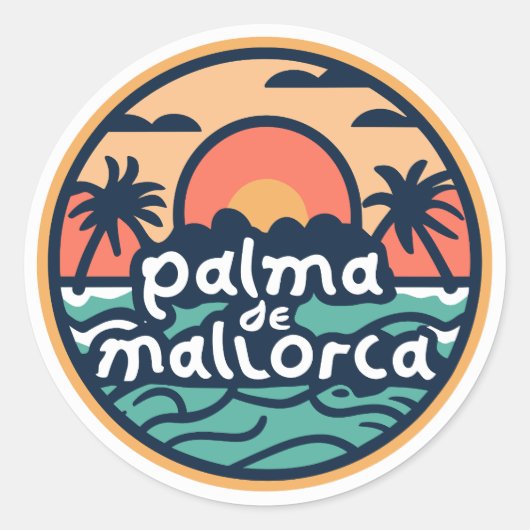 Sticker Rond Palma de Majorque (Devant)
