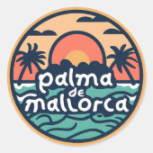 Sticker Rond Palma de Majorque (Devant)