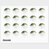 Sticker Rond Palme d'or Tropical Feuille Merci exotique (Feuille)