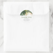 Sticker Rond Palme d'or Tropical Feuille Merci exotique (Sac)