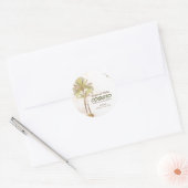 Sticker Rond Palme tropicale Coquito Coconut (Enveloppe)