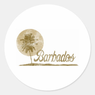 Sticker Rond Palmeraie Barbade