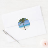 Sticker Rond Palmier des Bahamas (Enveloppe)
