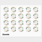 Sticker Rond Palmier Feuille Flush verdure Mariage moderne (Feuille)
