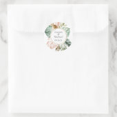 Sticker Rond Palmier Feuille Flush verdure Mariage moderne (Sac)