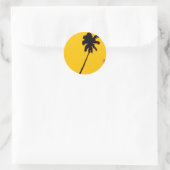 Sticker Rond Palmier tropical (Sac)