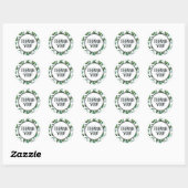 Sticker Rond Palmier Tropical Feuilles & Merci de verdure (Feuille)