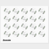 Sticker Rond Palmier tropical Greenery Island Beach Mariage (Feuille)