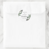 Sticker Rond Palmier tropical Greenery Island Beach Mariage (Sac)