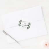 Sticker Rond Palmier tropical Greenery Island Beach Mariage (Enveloppe)