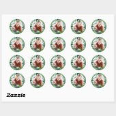 Sticker Rond Palmier tropical vert feuille (Feuille)
