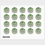 Sticker Rond Palmier vert sauvage Feuille Merci Mariage (Feuille)