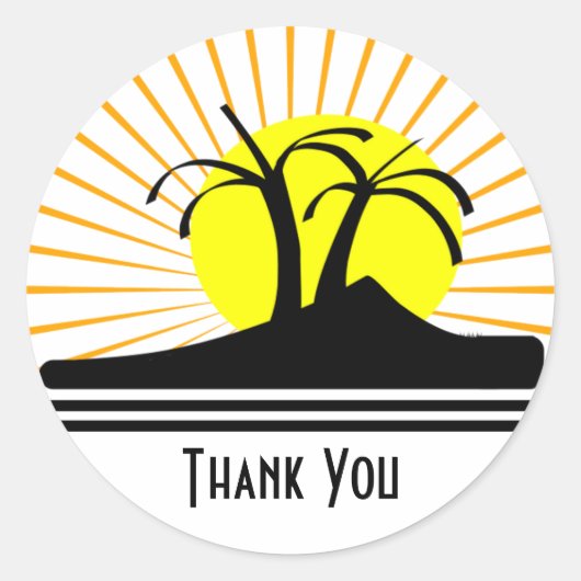 Sticker Rond Palmiers (Devant)