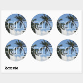 Sticker Rond Palmiers de la fierté (Feuille)