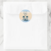 Sticker Rond Palmiers de plage Hammock Chilling Out (Sac)