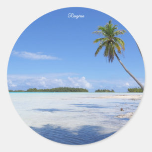 Sticker Rond palmiers de Rangiroa