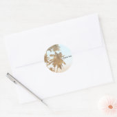 Sticker Rond Palms Palms ombre Palm Trees (Enveloppe)