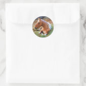 Sticker Rond Palomino Pinto Cheval Repose d'oeuvres (Sac)