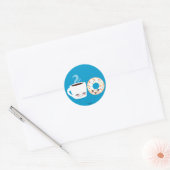 Sticker Rond Pals de café et de noix de muscade (Enveloppe)