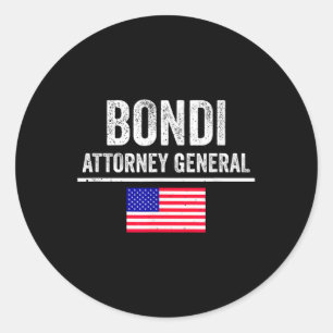 Sticker Rond Pam Bondi Procureur Général Du Président Trump Pic