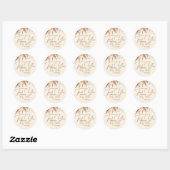 Sticker Rond Pampas Grass Baby shower Boho Spring Autum Automne (Feuille)
