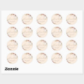 Sticker Rond Pampas Grass Boho Baby shower Bohème Merci (Feuille)