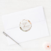 Sticker Rond Pampas Grass et Fleurs blanches Boho Elégant (Enveloppe)