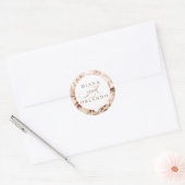 Sticker Rond Pampas Grass et Fleurs de Crème Boho Mariage (Enveloppe)