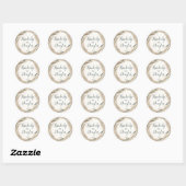 Sticker Rond Pampas Grass et Mariage de verdure (Feuille)