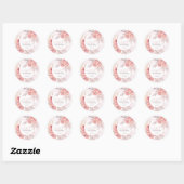 Sticker Rond Pampas Grass |Fête d'anniversaire des fleurs de ro (Feuille)