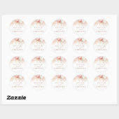 Sticker Rond Pampas Grass Floral Terracotta Mariage (Feuille)