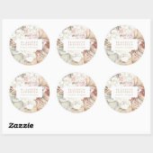 Sticker Rond Pampas Grass Floral Tropical Jungle (Feuille)