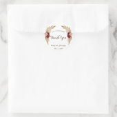 Sticker Rond Pampas Grass Sweet Treat Mariage Merci (Sac)