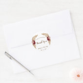 Sticker Rond Pampas Grass Sweet Treat Mariage Merci (Enveloppe)