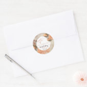 Sticker Rond Pampas Grass Terracotta Hydrangeas fête d'annivers (Enveloppe)