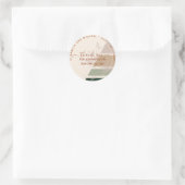 Sticker Rond Pampas Green Terracotta Merci Favoriser Classic Ro (Sac)