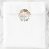 Sticker Rond Pampas Tropical Grass Terracotta Mariage (Sac)