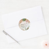 Sticker Rond Pampas Tropical Grass Terracotta Mariage (Enveloppe)