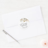 Sticker Rond Pampass bohème et verdure nuit avant (Enveloppe)