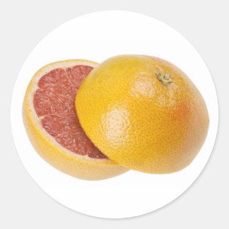 Sticker Rond Pamplemousse