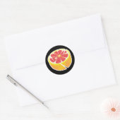 Sticker Rond pamplemousse rose (Enveloppe)