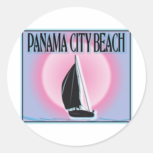 Sticker Rond Panama City Beach Regarder Regarder un bateau couc (Devant)