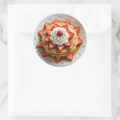 Sticker Rond Pancakes with Whipped Cream & Christmas Sprinkles (Sac)