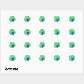 Sticker Rond Pancho Peacock (Feuille)