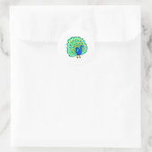 Sticker Rond Pancho Peacock (Sac)