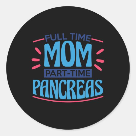 Sticker Rond Pancréas à temps partiel (Devant)